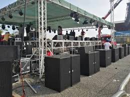 Professional audio equipment for stage events