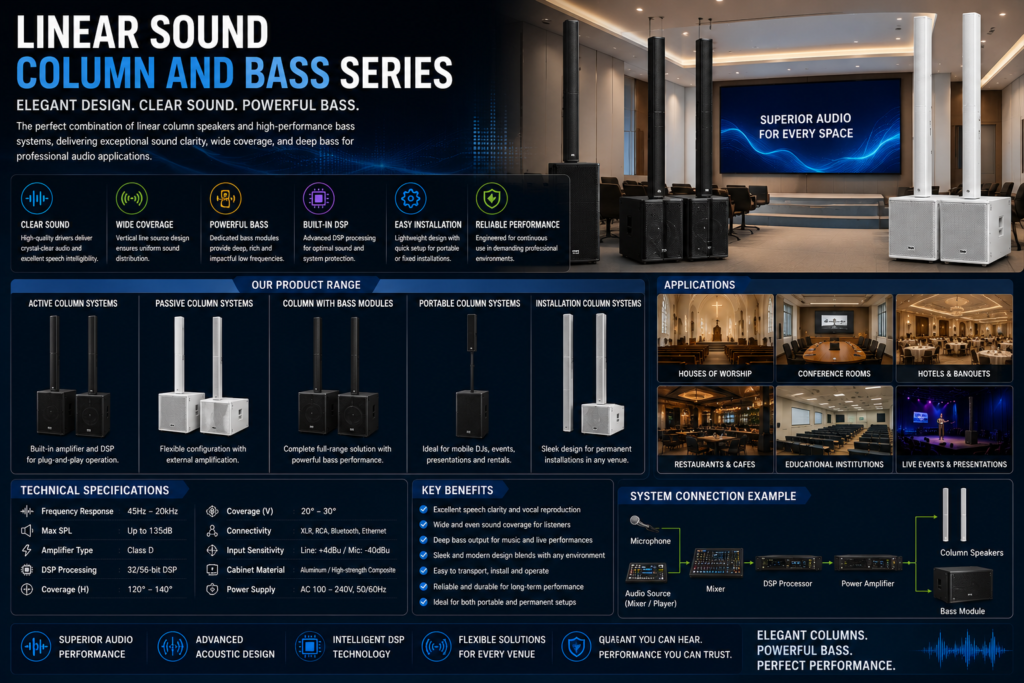 Linear Sound Column and Bass Series