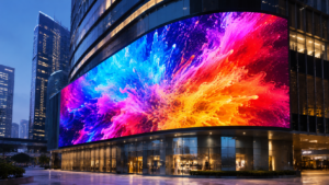 Modern LED display LED screen showing vibrant commercial digital content