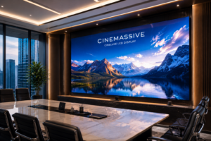 Premium Cinemassive CineLuxe LED Display installed in a modern corporate environment