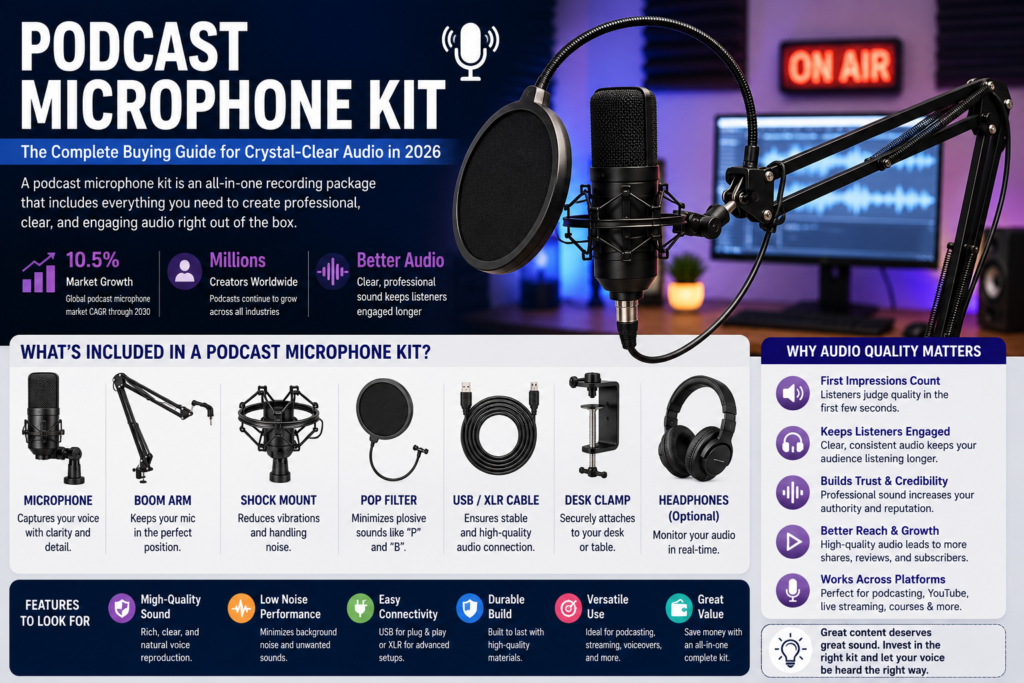 podcast microphone kit