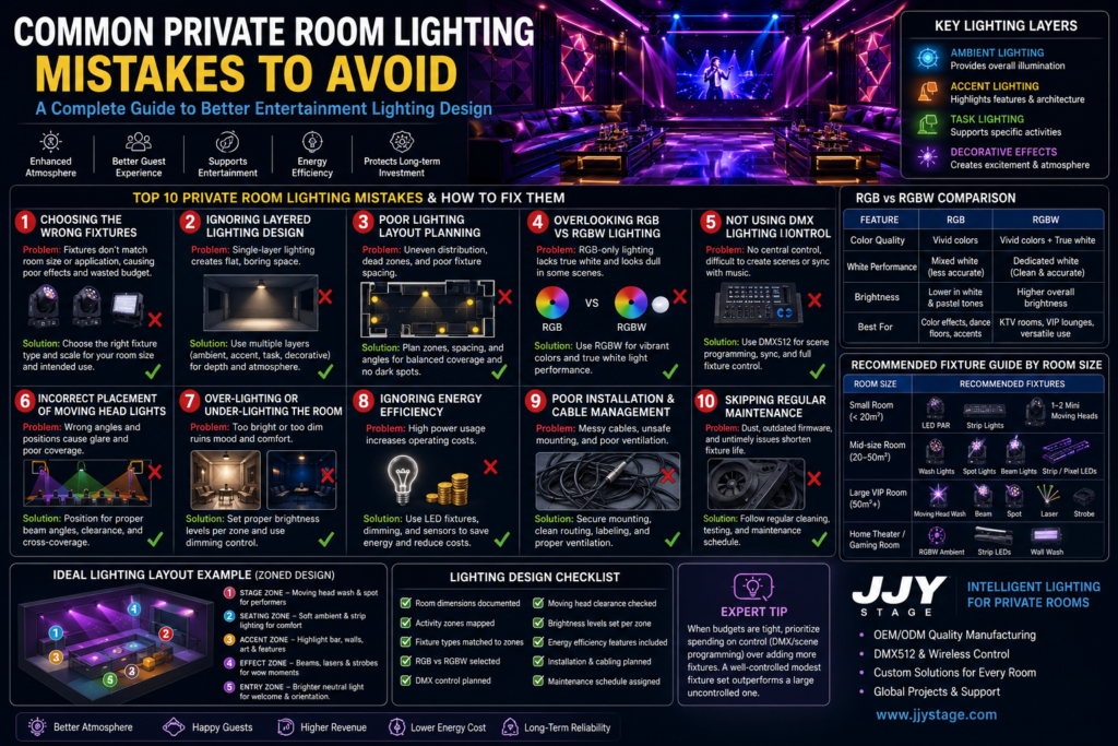 Common Private Room Lighting Mistakes