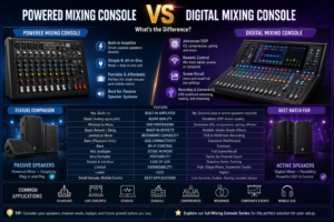 Powered Mixing Console vs Digital Mixing Console