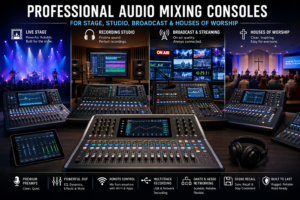 professional audio mixing console