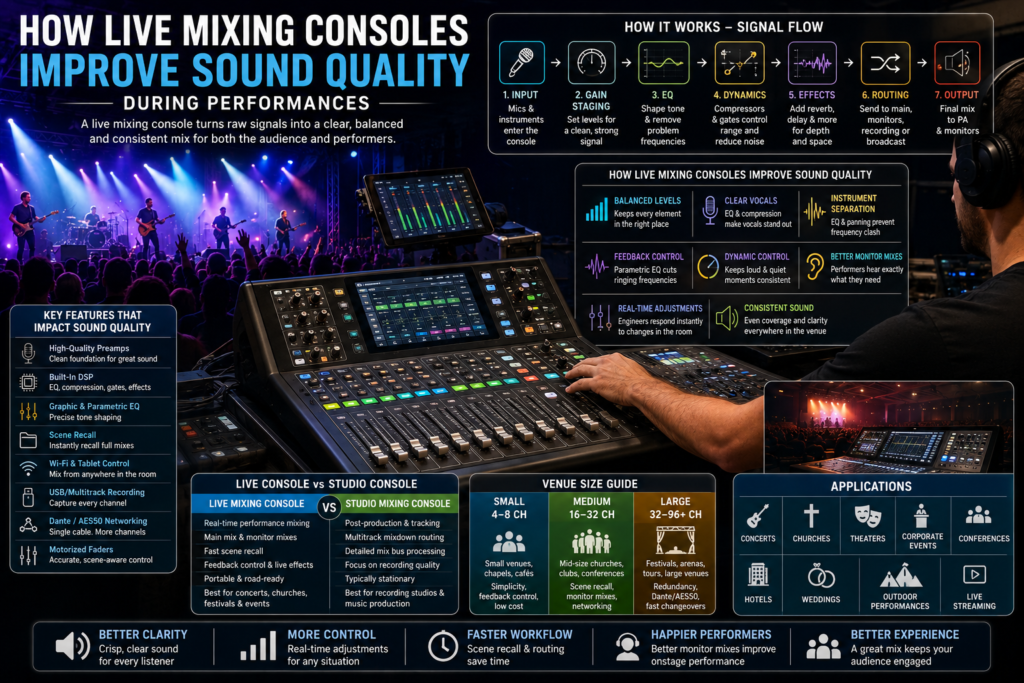 live mixing console