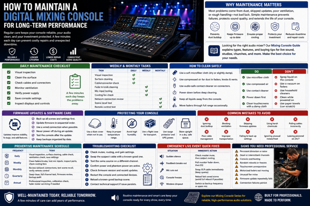 Maintain a Digital Mixing Console
